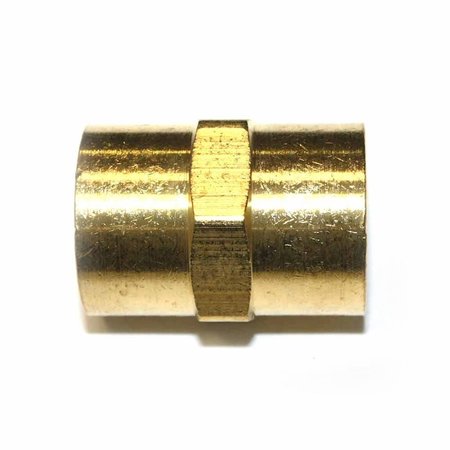 INTERSTATE PNEUMATICS Brass Female Coupling Adapter 1/2 Inch X 1/2 Inch NPT Female FPC880